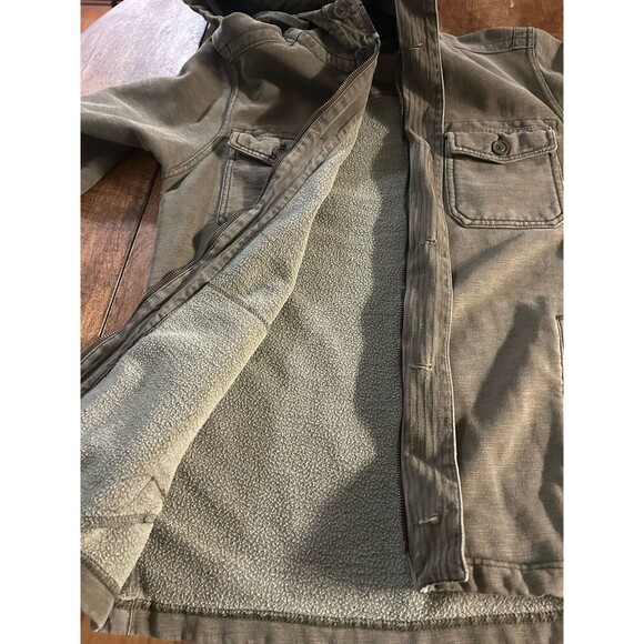 Quicksilver Hooded Chore Coat Full Zip With Buttons Green Snowboard Size M - Picture 5 of 10